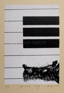 piano dog